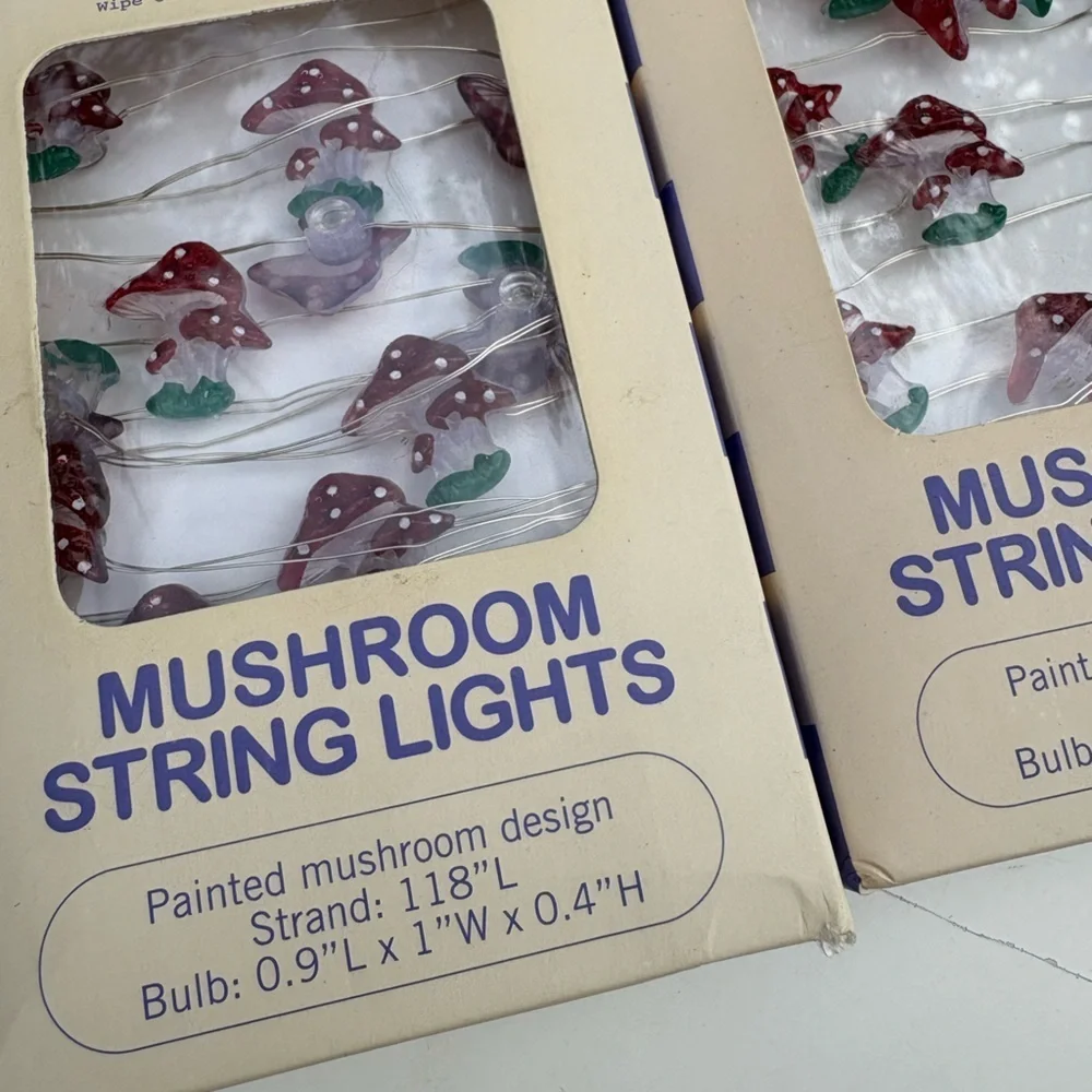 Lot of 2 Urban Outfitters Mushroom String Lights